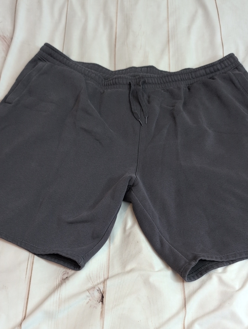 PUMA Mens 4XL Charcoal Gray Fleece Shorts Drawstring Tonal Logo Pockets